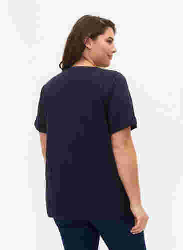 FLASH - 2-pack T-shirts met ronde hals, Navy Blazer/Black, Model image number 1