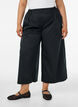 Culottes met een elastische tailleband en wijde pijpen, Zwart, Model image number 2