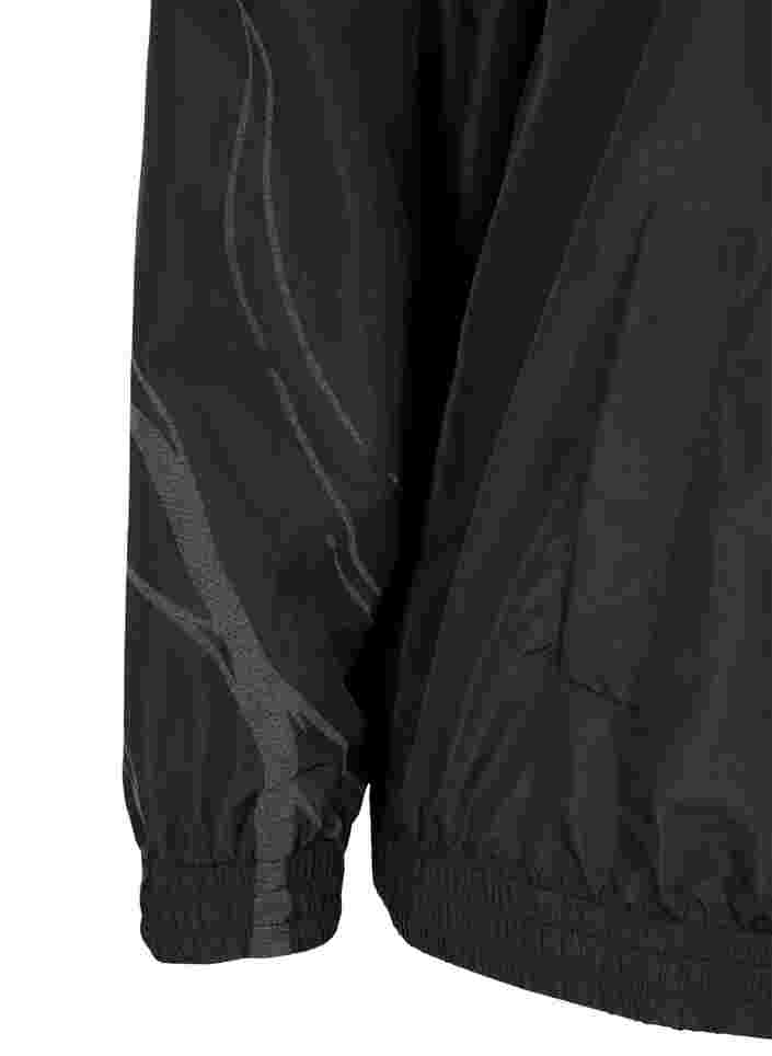 Reflecterende sportjas met ritssluiting, Black, Packshot image number 3