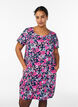 Katoenen jurk met korte mouwen en print, Blauw, Model image number 0