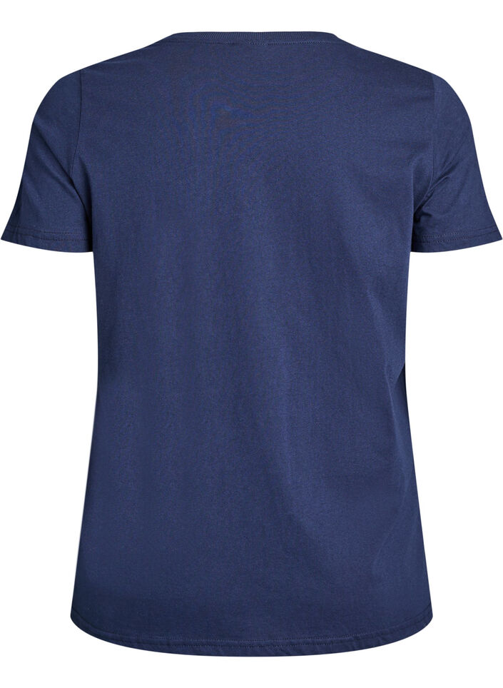 Kerst T-shirt van biologisch katoen, Blauw, Packshot image number 1