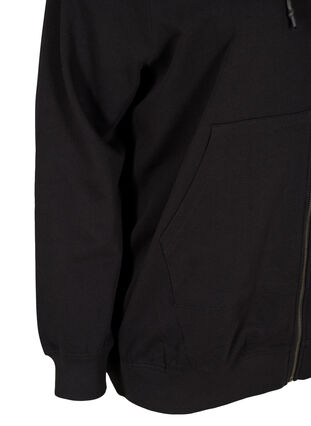 Sweat vest met capuchon en zak, Black, Packshot image number 3