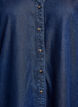 Denimlook jurk met knoopsluiting en ruches mouwtjes, Blauw, Packshot image number 2