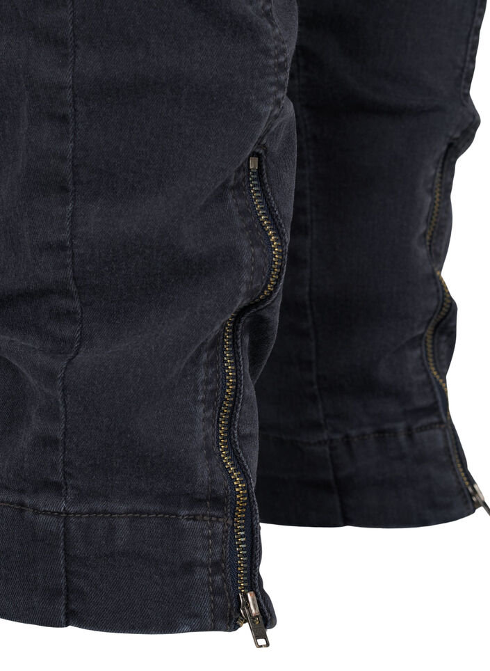 Jegging met ritsdetail, Grey Wash, Packshot image number 3