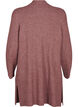 FLASH - Geribde cardigan met splitten, Rose Brown Melange, Packshot image number 1