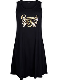 Mouwloze katoenen jurk met a-vorm, Black W. Summer