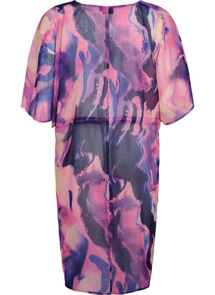 Strand kimono met print., Purple Swirl, Packshot image number 1