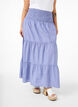 Gestreepte maxi rok met smokwerk, Baja Blue Stripe, Model image number 2