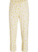 Pyjamabroek in zachte jersey met hoge taille en fruitprint, Geel, Packshot image number 0