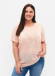 T-shirt met klinknagels en ronde hals, Pale Blush, Model image number 0