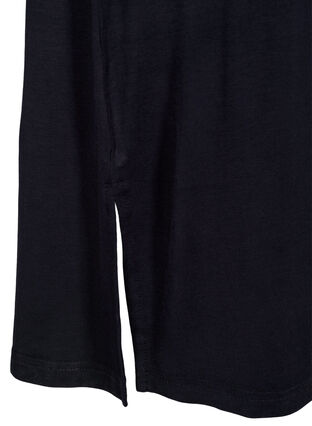 Nachthemd met korte mouwen in viscose, Black, Packshot image number 3