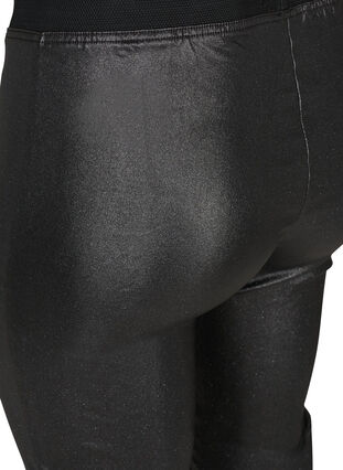 Lange glanzende legging, Black w/glitter, Packshot image number 3