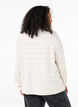 Gebreide blouse met ronde hals en kantpatroon, Birch Mel., Model image number 1