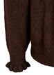 Cardigan met harlekijnpatroon en V-hals, Bruin, Packshot image number 3