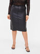 Gecoate rok met split, Black, Model image number 3