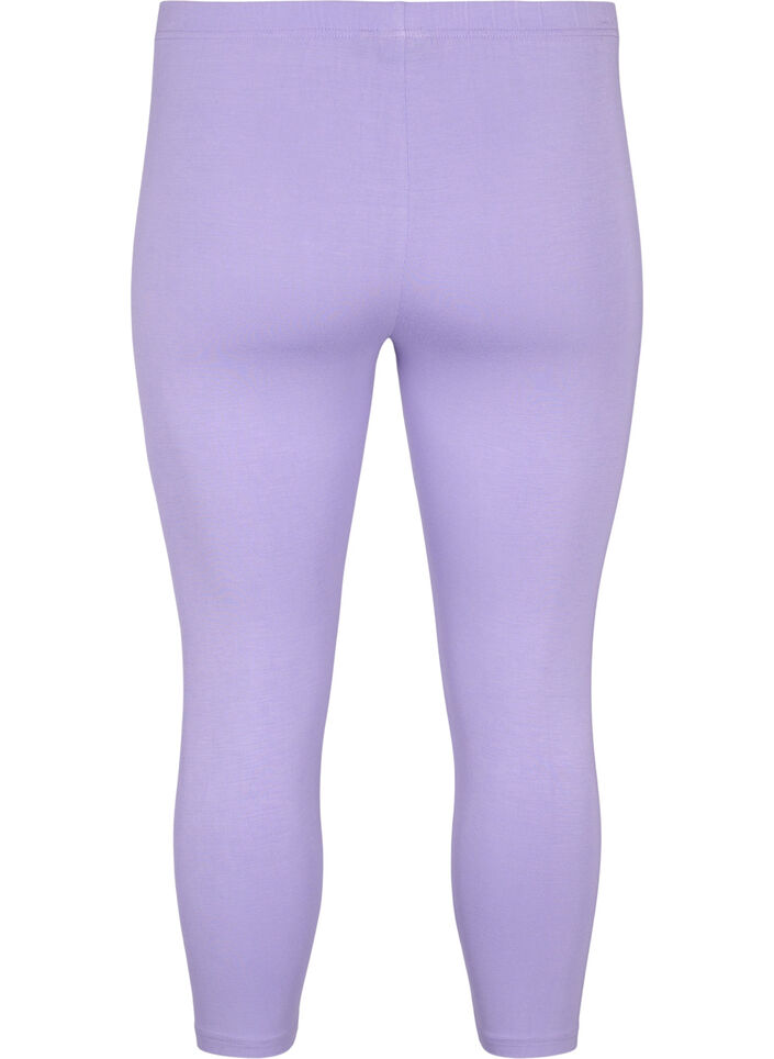 Basic 3/4 legging in viscose, Paars, Packshot image number 1
