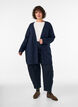 Lang vest met zakken, Blauw, Model image number 1