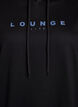 Sweater met capuchon en print, Zwart, Packshot image number 2