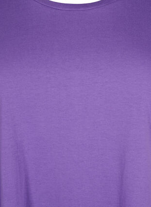 T-shirt met korte mouwen van katoenmix, Deep Lavender, Packshot image number 2