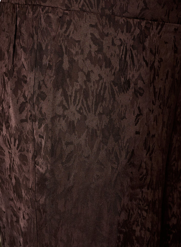 Losse broek met paisleypatroon en hoge taille, Bruin, Packshot image number 2