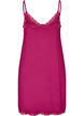 Viscose nachthemd met kant en splitten, Rood, Packshot image number 1
