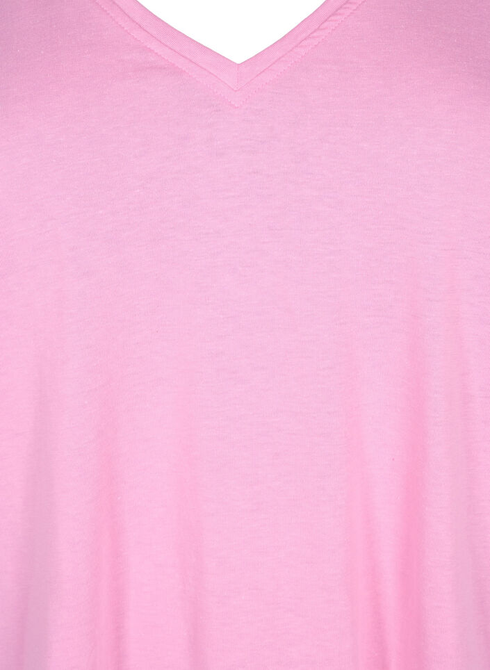 FLASH - T-shirt met v-hals, Begonia Pink, Packshot image number 2
