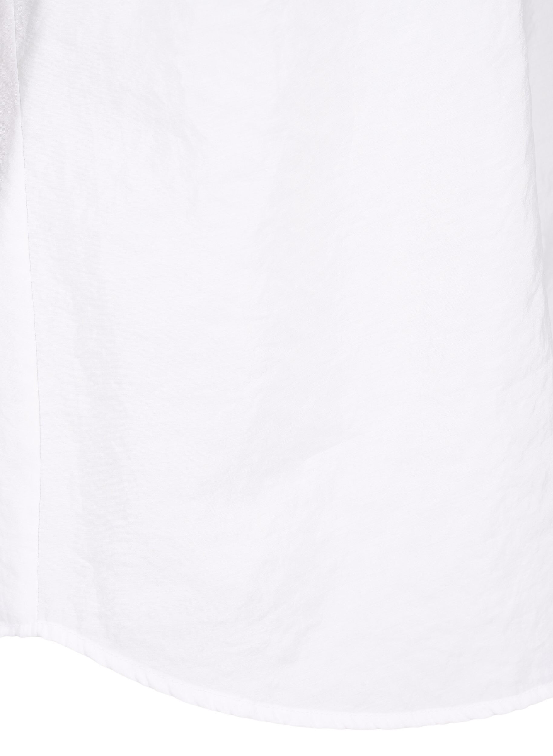 Zizzi Shirt met lange mouwen van Tencel &trade; Modal, Bright White, Packshot image number 3