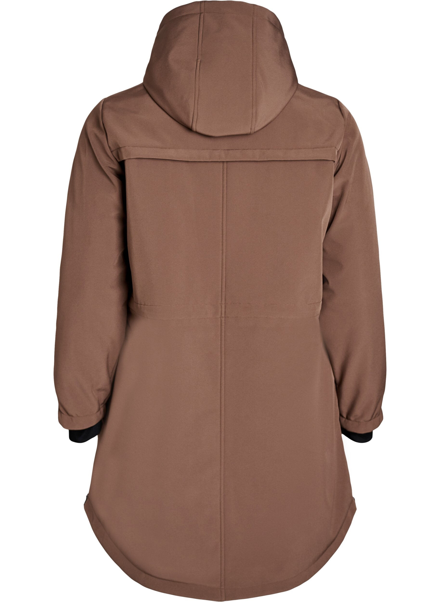 Zizzi Waterafstotende softshell-jas met gewatteerde voering, Bruin, Packshot image number 1