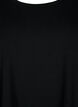 Basic katoenen t-shirt met 3/4 mouwen, Zwart, Packshot image number 2