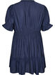 Korte viscose jurk met ruchesdetails, Blauw, Packshot image number 1