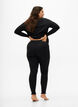 Strakke geribde broek, Black, Model image number 1