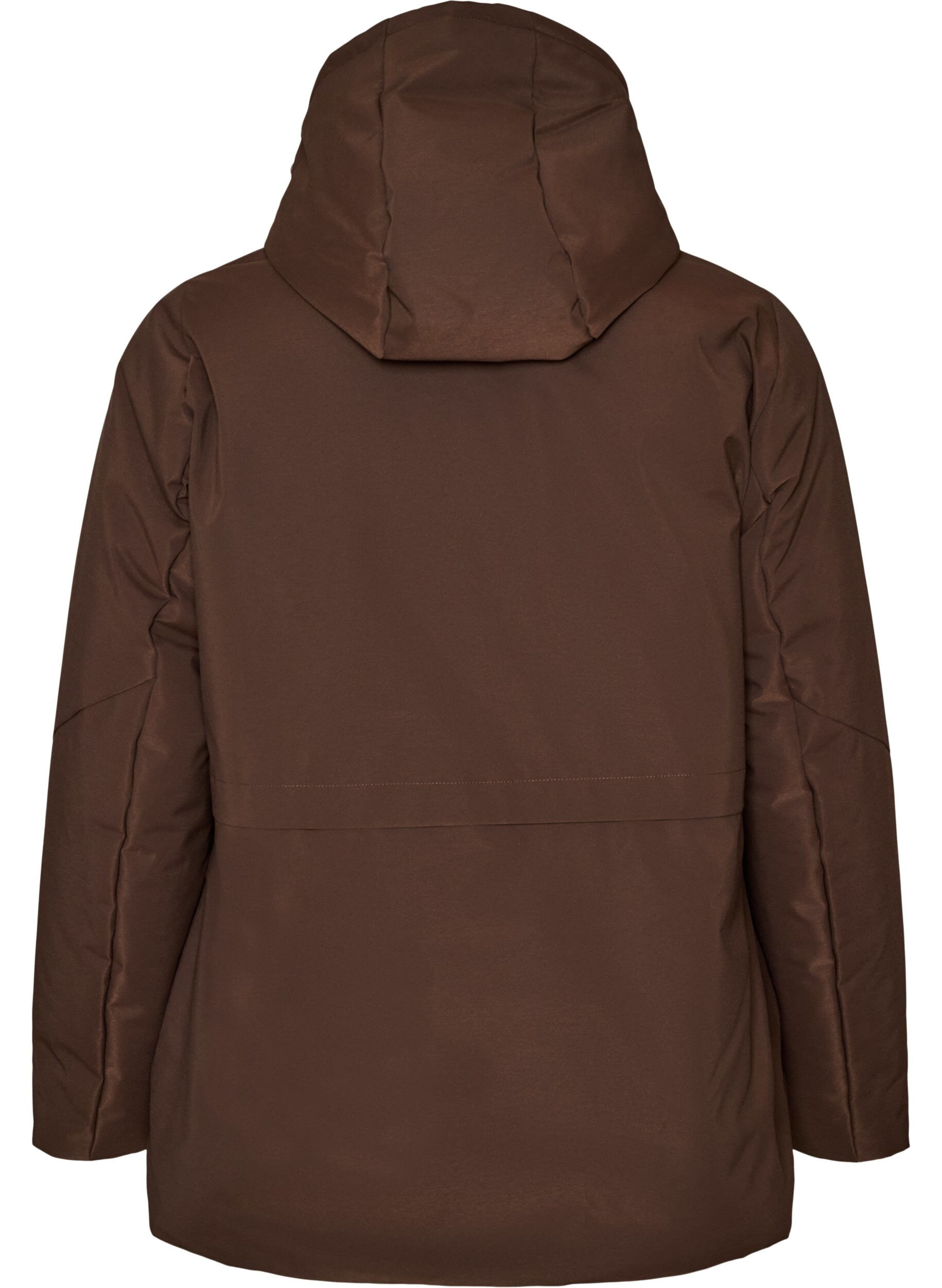 ZizziWinterjas met capuchon en verstelbare taille, Bruin, Packshot image number 1