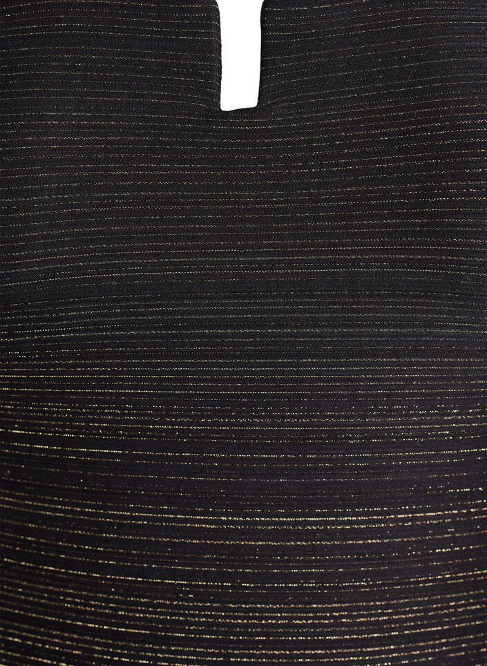 Badpak met gestructureerde streep en detail aan de voorkant, Zwart, Packshot image number 1