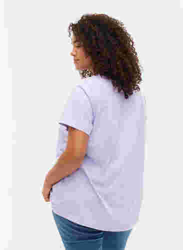 Katoenen t-shirt met printdetail, Lavender ARIZONA, Model image number 1