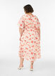 Enkellange jurk met vlindermouwen en strikceintuur, Roze, Model image number 1