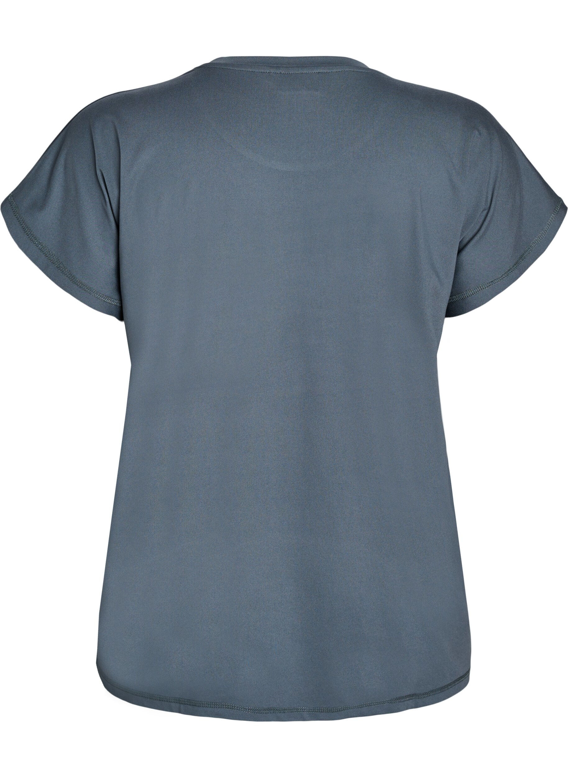 Zizzi Effen gekleurd trainingsshirt, Groen, Packshot image number 1