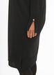 Gebreide jurk van viscose met glitters en splitten, Black w. DTM Lurex, Model image number 2