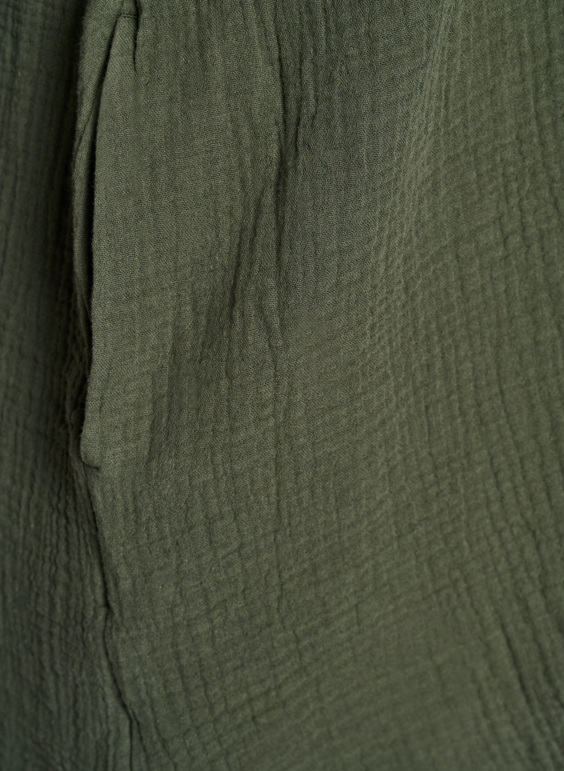 Zizzi Katoenen muslin tuniek met korte mouwen, Groen, Packshot image number 3