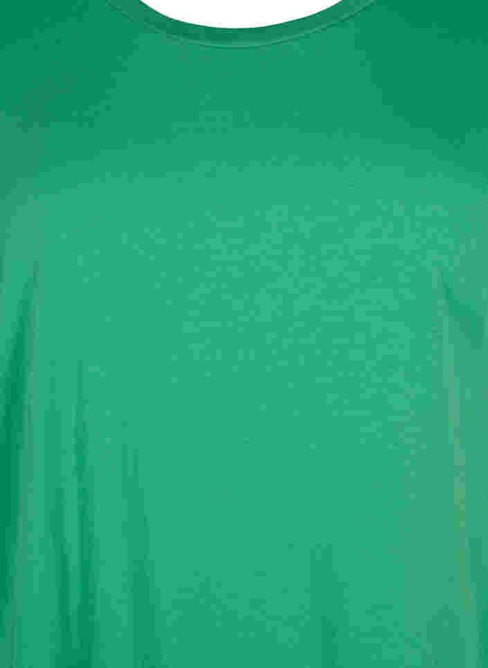 T-shirt met korte mouwen van katoenmix, Kelly Green, Packshot image number 2