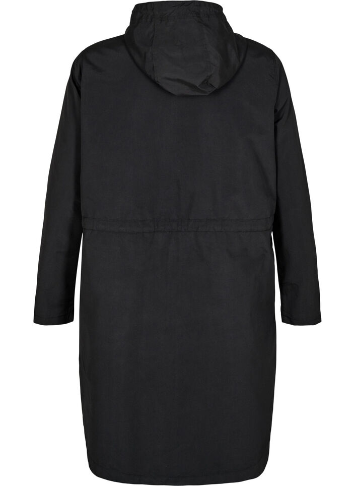 FLASH - Lichtgewicht parka met een capuchon, Zwart, Packshot image number 1