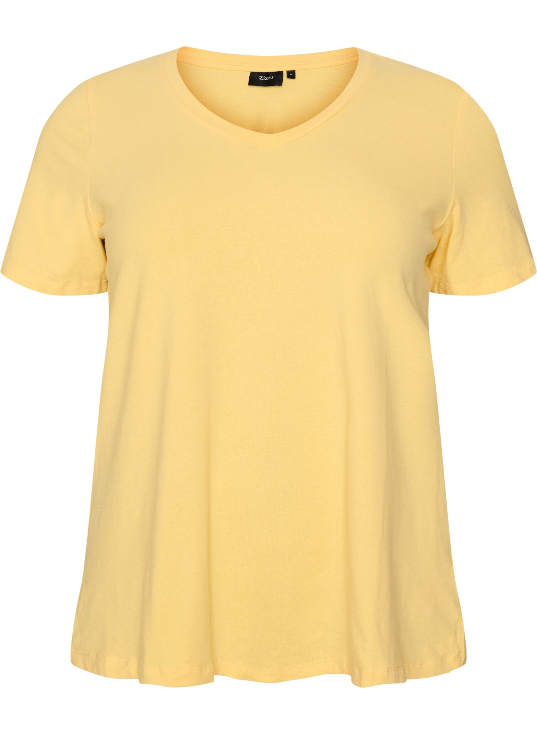 Basic t-shirt in effen kleur met katoen