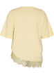 T-shirt met asymmetrische kanten zoom, Geel, Packshot image number 1