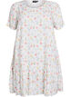Jurk van viscose met coupenaad, Wit, Packshot image number 0