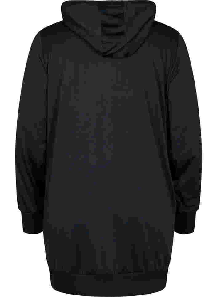 Sportief vest met capuchon en zakken, Black, Packshot image number 1