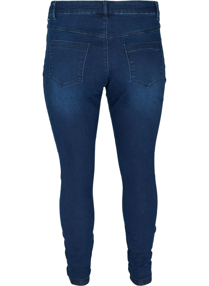 Jeggings in katoenmix, Dark blue denim, Packshot image number 1