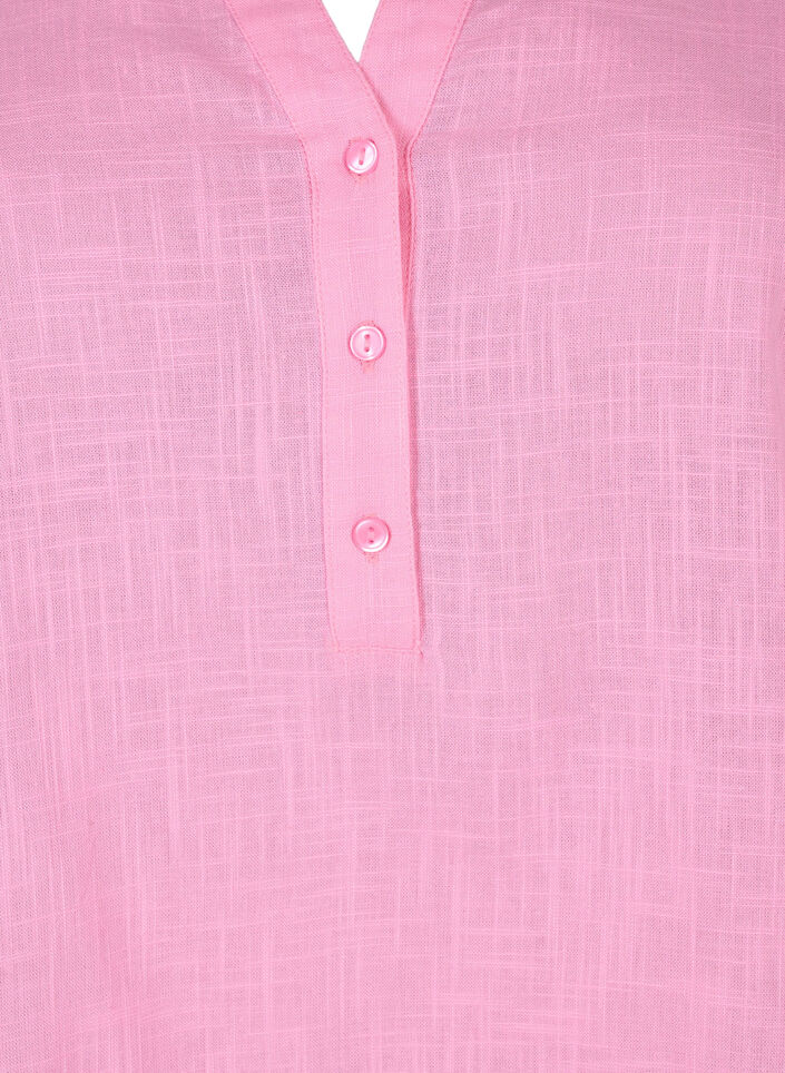 Blouse van katoen met v-hals, Rosebloom, Packshot image number 2