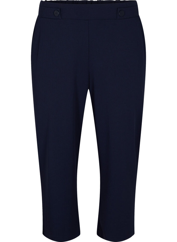 7/8 broek met losse pasvorm, Blauw, Packshot image number 0
