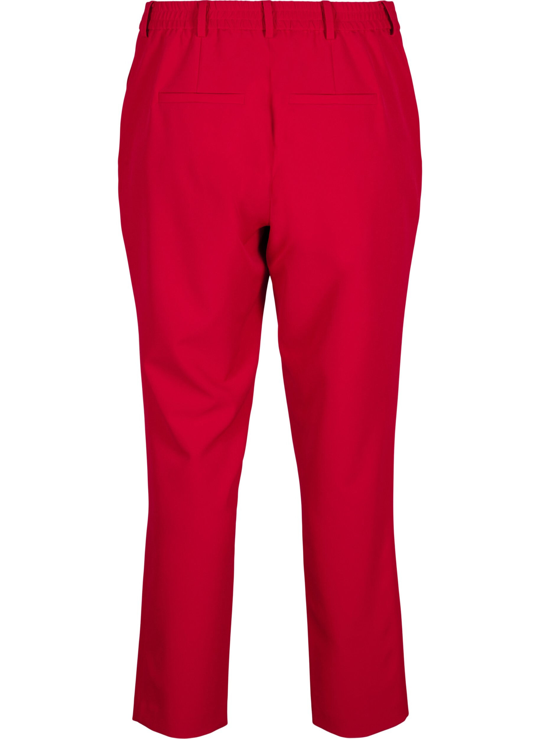 Zizzi Pantalon met zakken, Tango Red, Packshot image number 1