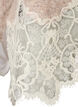 Gebreide blouse met raglanmouwen en een brede kanten rand, Beige, Packshot image number 3