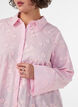 Shirt met bloemenborduursel en wijde mouwen, Roze, Model image number 3